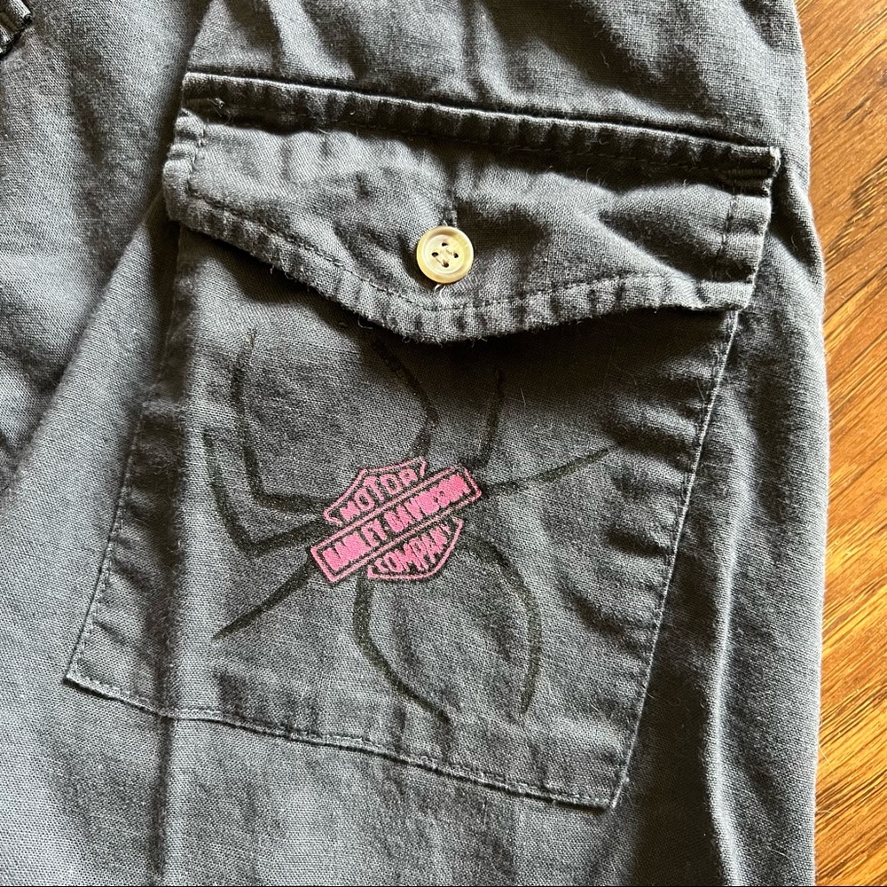 Vintage harley davidson spider shirt